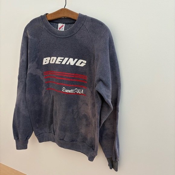 Vintage Sun Bleached Boeing Sweatshirt - Picture 3 of 6